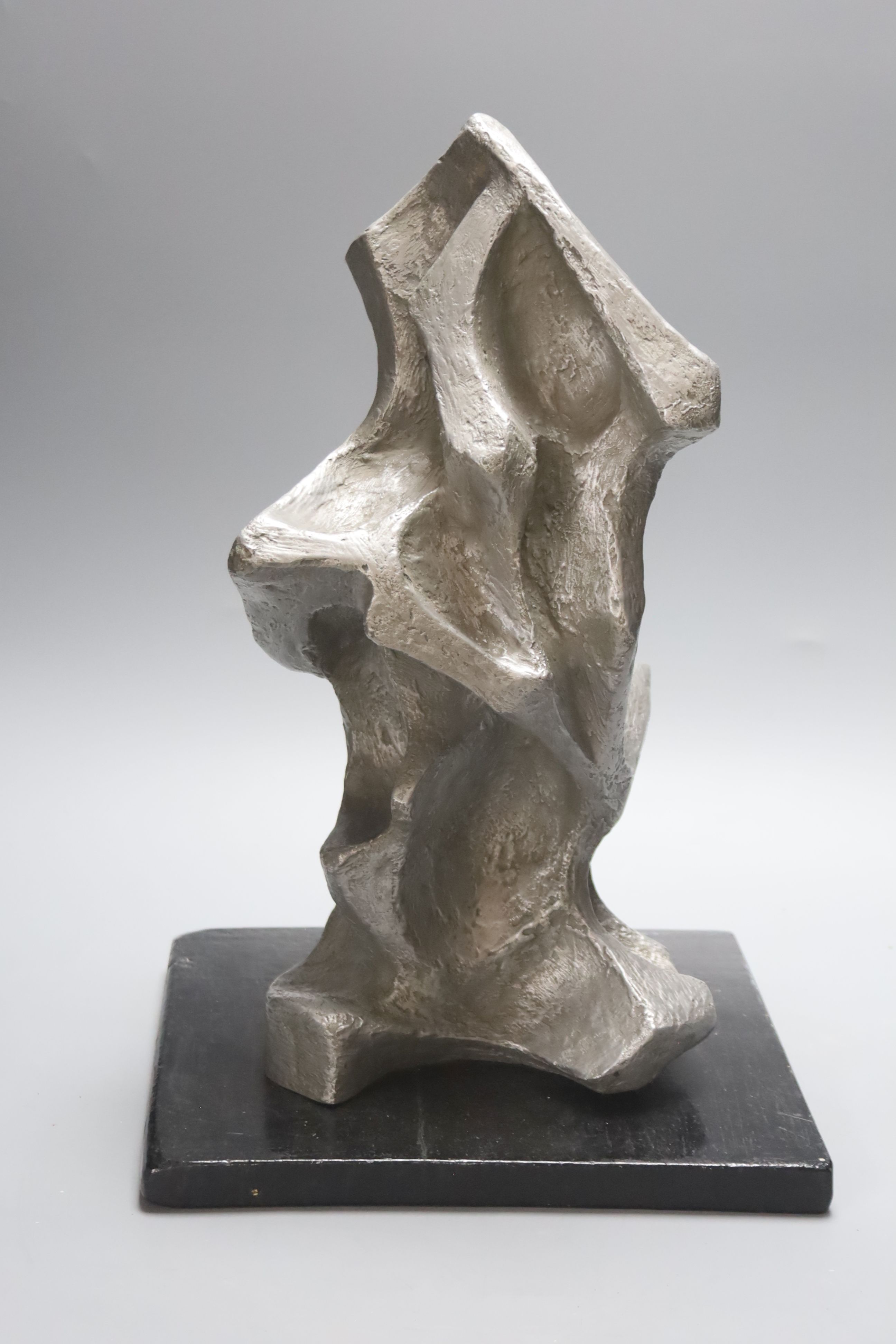 Elizabeth Goudge (1923-2020) A silvered composition sculpture, height 40cm